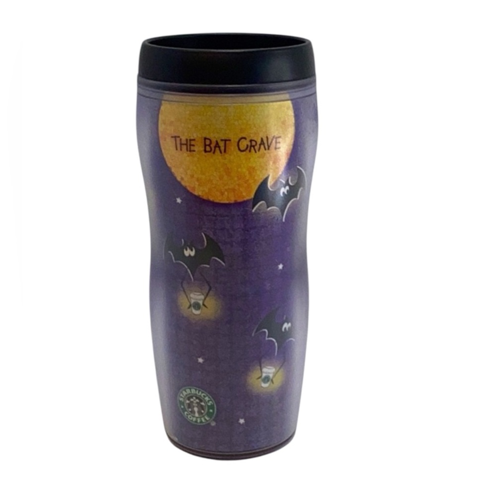 💚 Vintage 2001 Halloween Starbucks Barista Plastic Tumbler - The Bat Crave 16oz